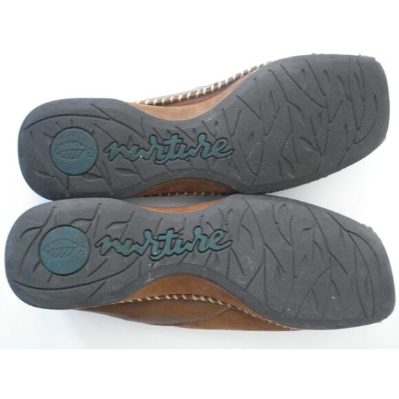 NURTURE RUST BROWN 2 TONE LEATHER MULE CLOG SHOE SZ 7.5M MADE IN BRAZIL - Picture 7 of 7